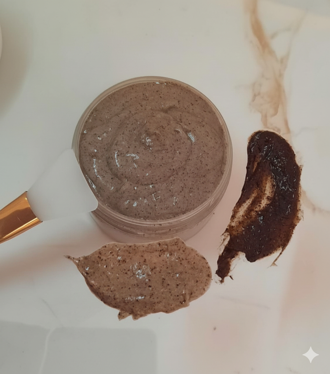 اسکراب ضد پیری سالویا با قهوه، برای لایهبرداری، شفافیت و آبرسانی پوست